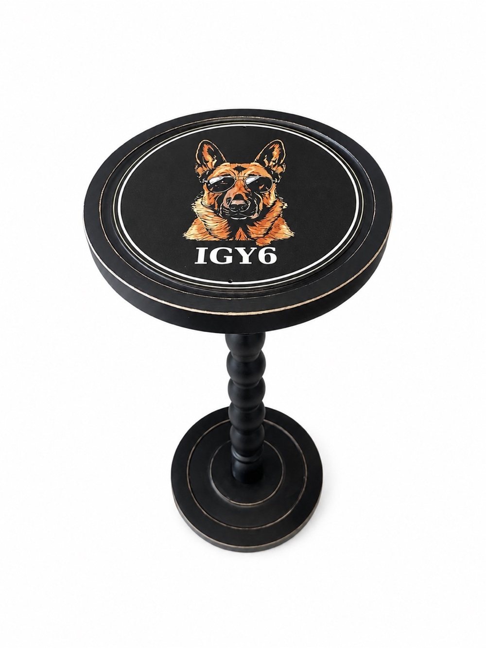 IGY6 German Shepherd Law Enforcement Military Drink Table, Whiskey Stand